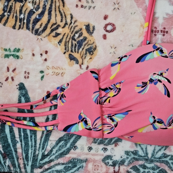 Pink Hummingbird Print Bikini - Picture 7 of 10